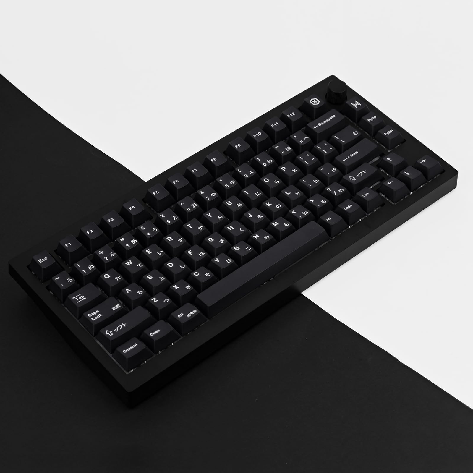 Black Japanese Keycaps 129 Keys Minimalist Style PBT Dye Sublimation Customized