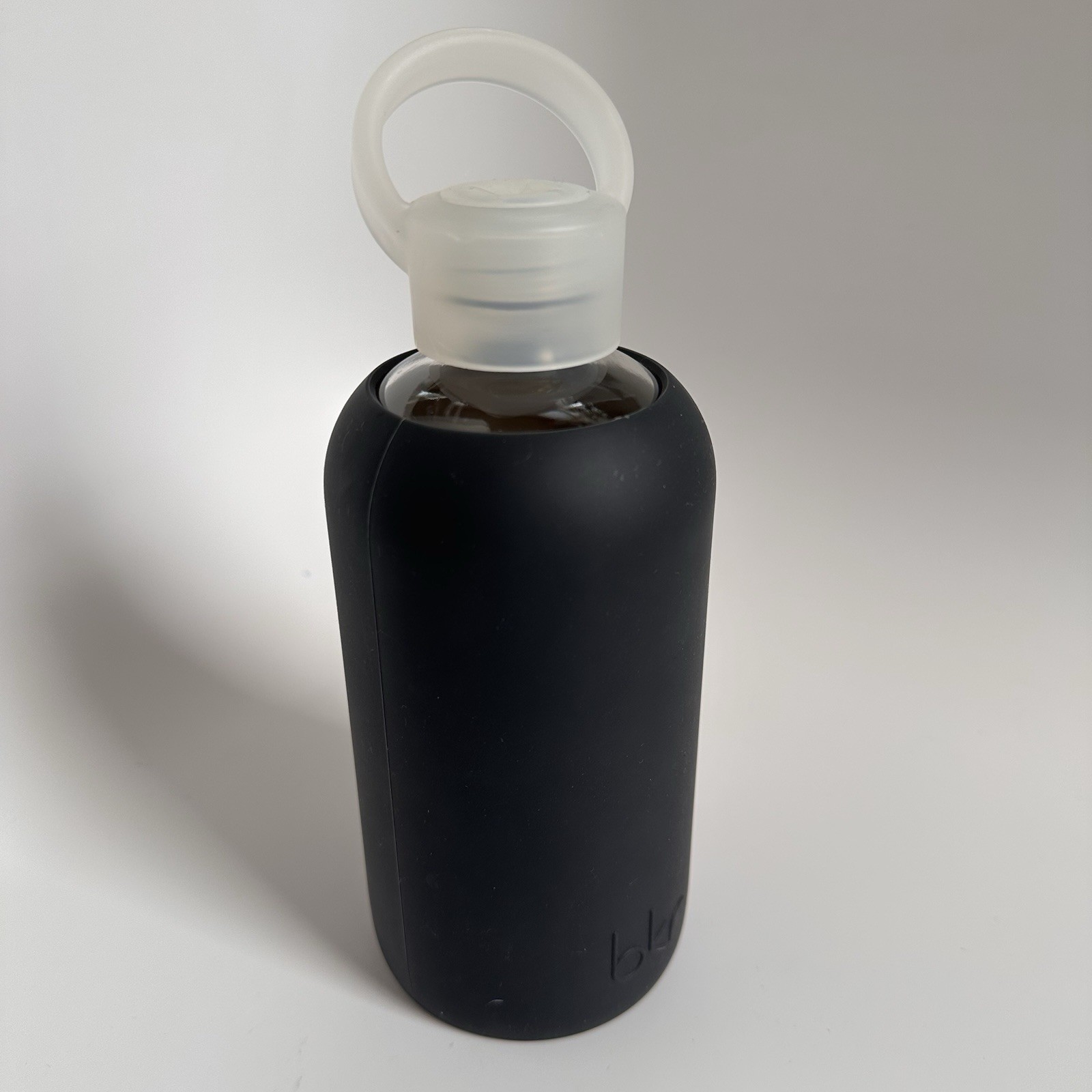 BKR JET BLACK LITTLE BOTTLE 500ML (16OZ) & Straw Cap Loop Handle Lid
