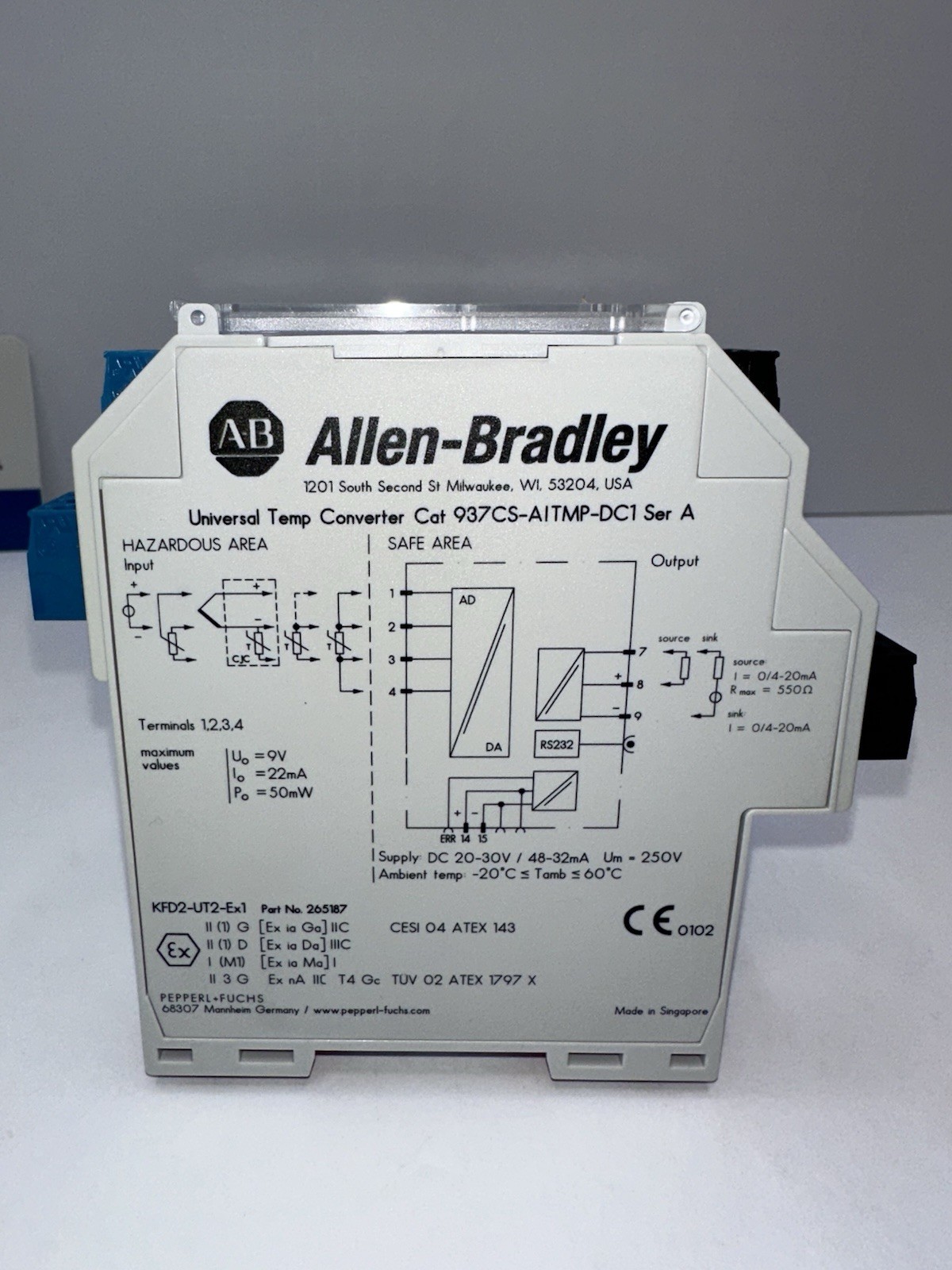 Allen-Bradley 937CS-AITMP-DC1 Temp Converter 241881 New Open Box
