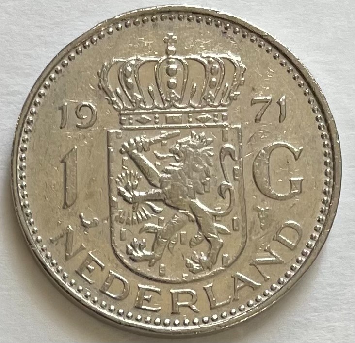 Netherlands 1 Gulden 1971 - Queen Juliana