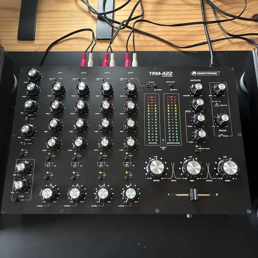Omnitronic TRM-422 4-Channel Rotary DJ Mixer Used Japan