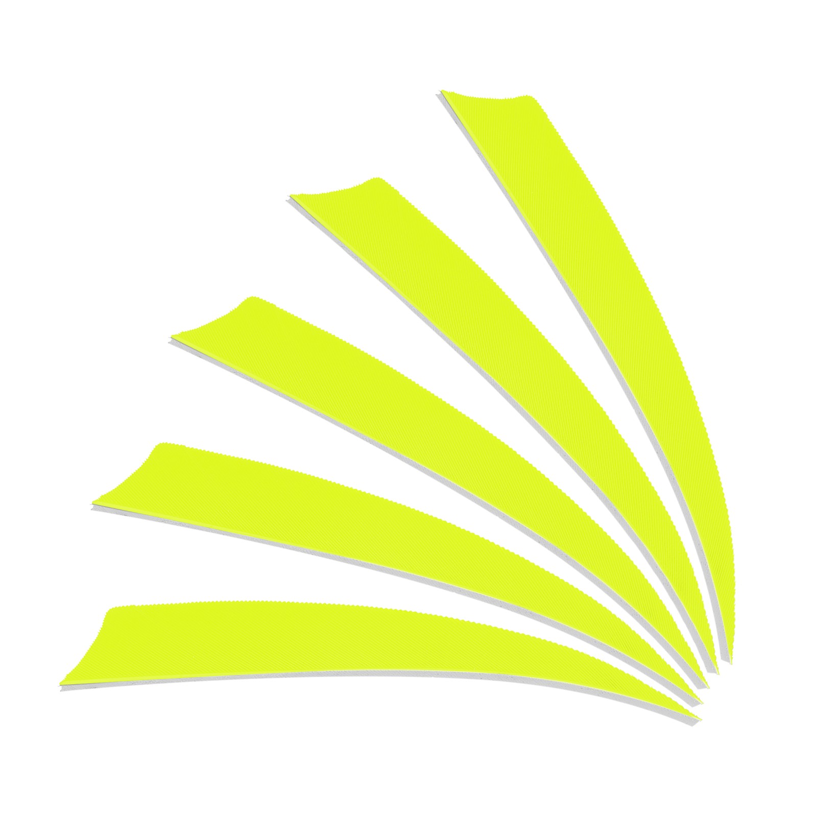 25Pcs 4 Inch Arrows Vanes Left Wing Arrow Feather Turkey Fletching, Neon Yellow
