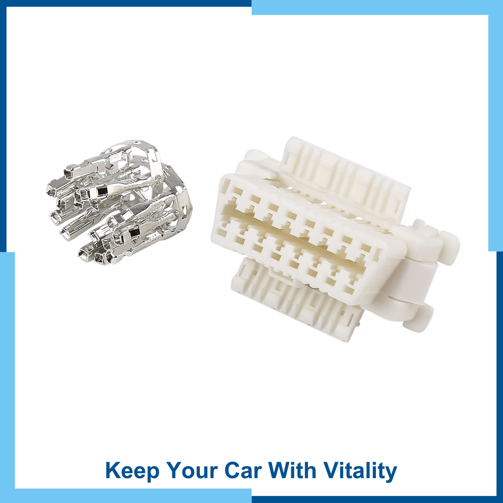 Pack1) OBD2 Diagnostic Connector Female Socket 16 Terminal for Toyota for Kia
