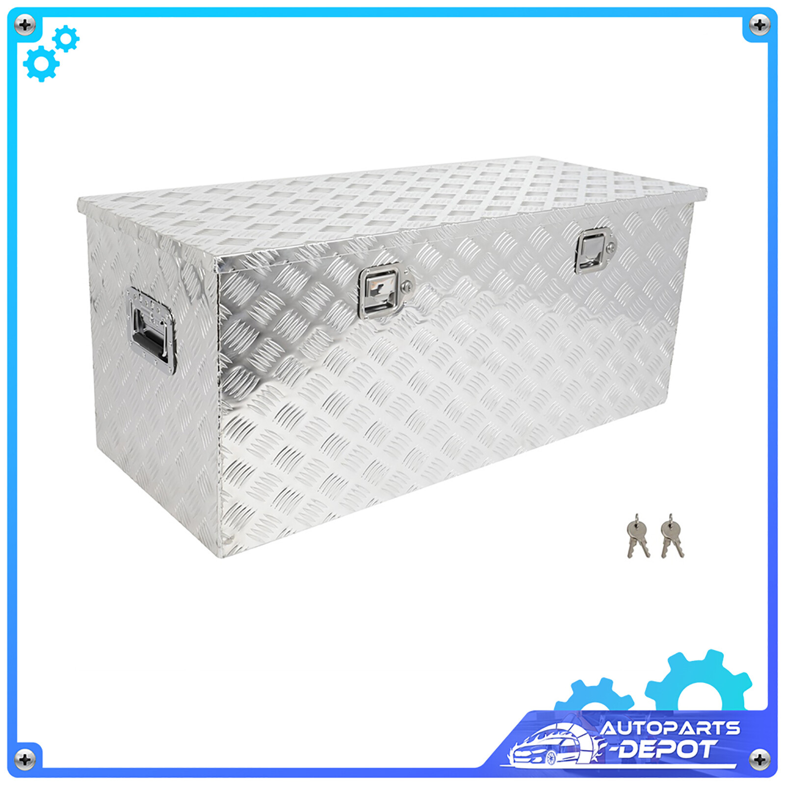 44"x 18"x18" Aluminum Storage Tool Box for Truck Garage home W/1x Lift Air Rod