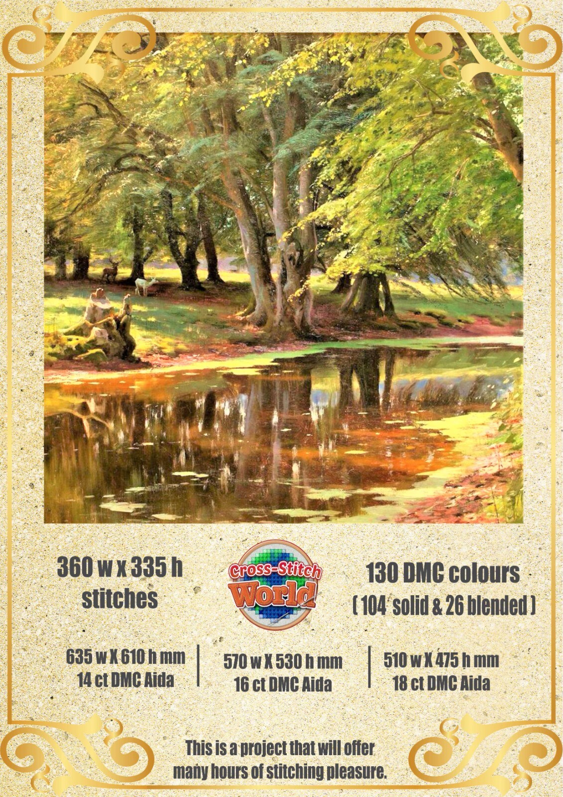Summer's Day at the Forest Stream 544s - Chart Counted Cross Stitch Pattern