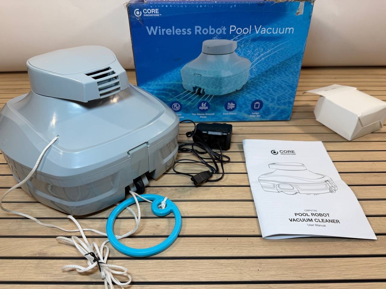 Core Innovations Robotic Pool Vacuum Cleaner CRPV750 Rechargeable 45Min 2x2L