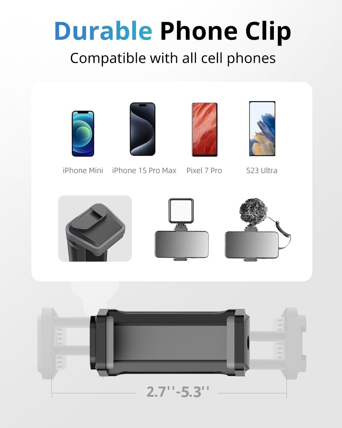 Ubeesize Camera Tripod with Remote, Flexible Tripod Stand with Phone Holder and
