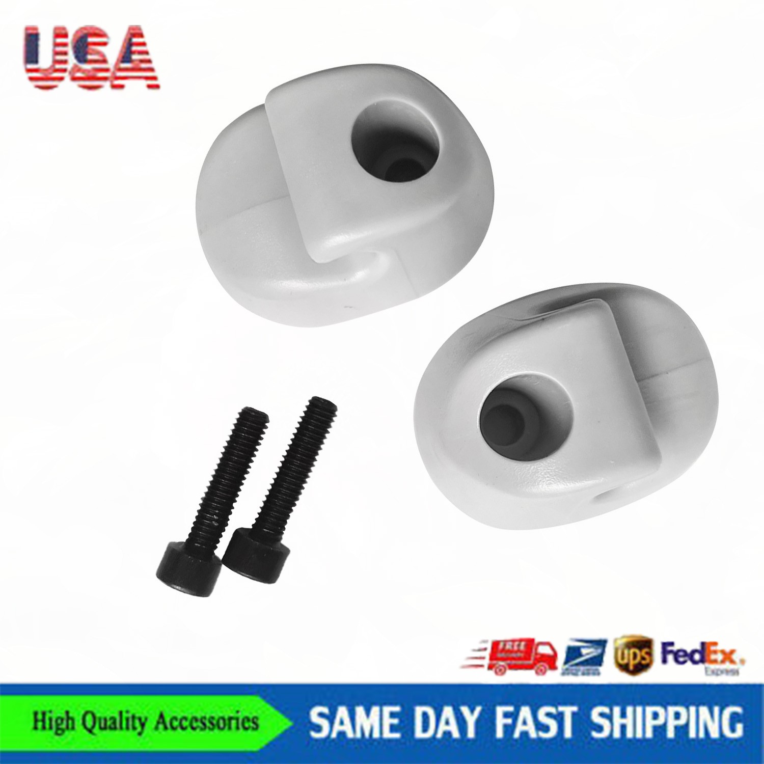 2-Pack Sun Visor Clip S16-1023-661 F01377-2 For Kenworth Peterbilt Interior