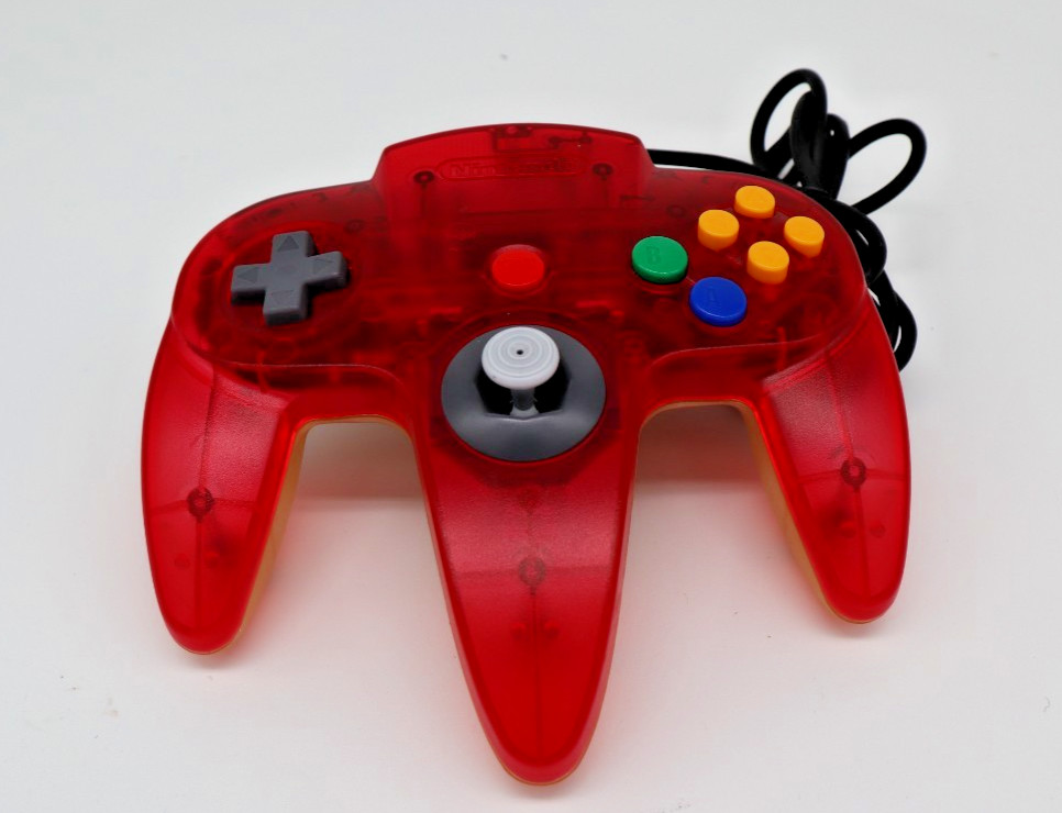Nintendo 64 NUS-001 Clear Red Console Tested working