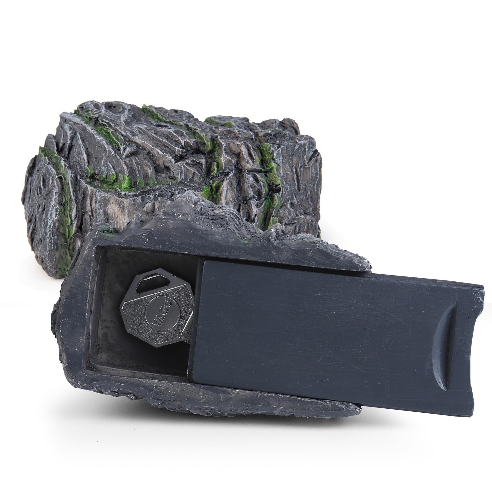 Hide A Key Outside in Fake Rock, Spare Key Holder for Garden & Yard, Fake Sto...