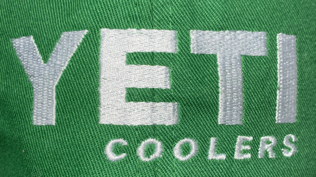 YETI Coolers Logo Trucker Hat Cap Green White Mesh SnapBack