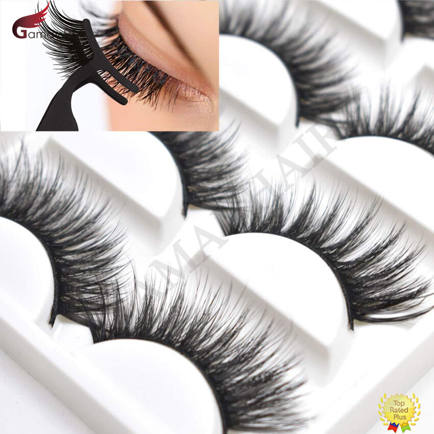 US 3D Eyelashes Mink Natural Fashion Eye Makeup Full Volume False Lashes 5 Pairs