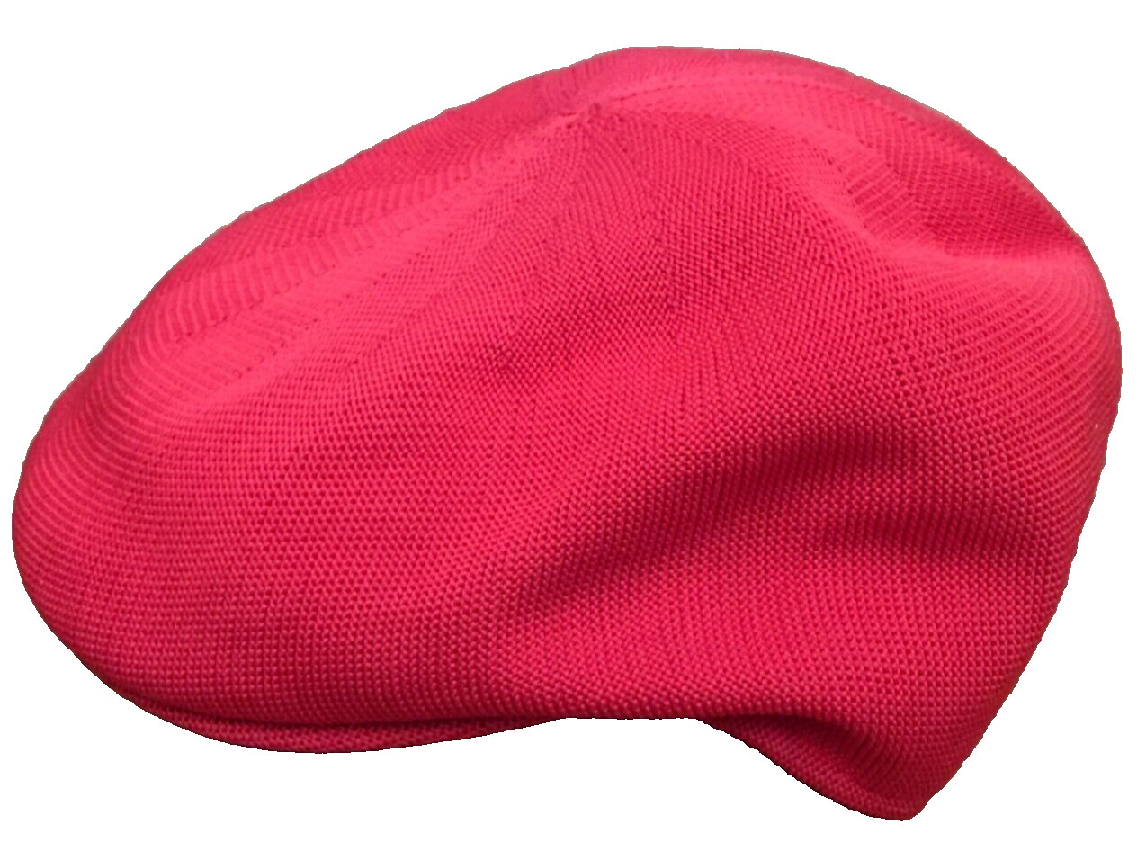 RED CAP KNIT POLYESTER EMBROIDERED LOGO GOLF FLAT CAP HAT MENS