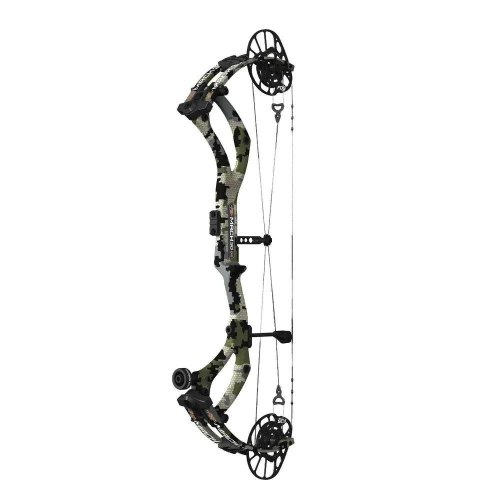 New 2026 PSE Mach 30 DS, FDS Cam, RH, 80lb, Carbon Hunting Bow, Kuiu Verde Camo
