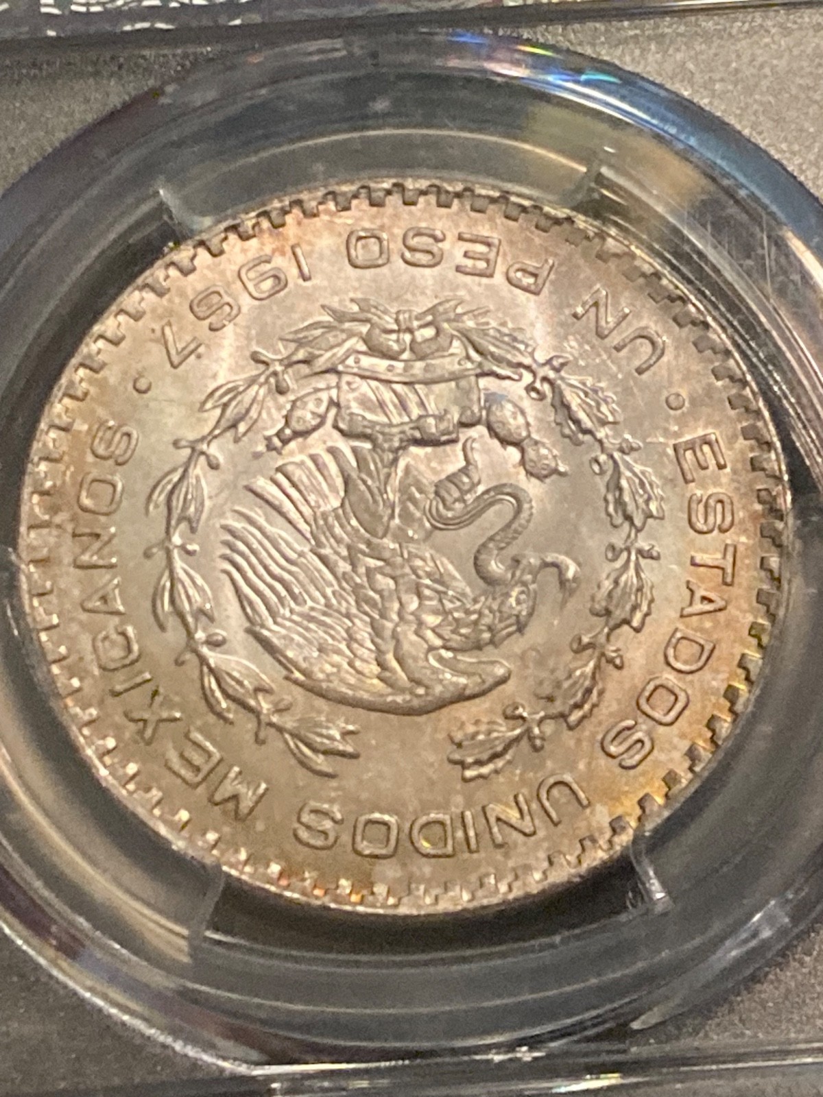 Mexico 1967-Mo Silver 1 Peso PCGS MS65 KM-459 #MP 1967-Mo MS65