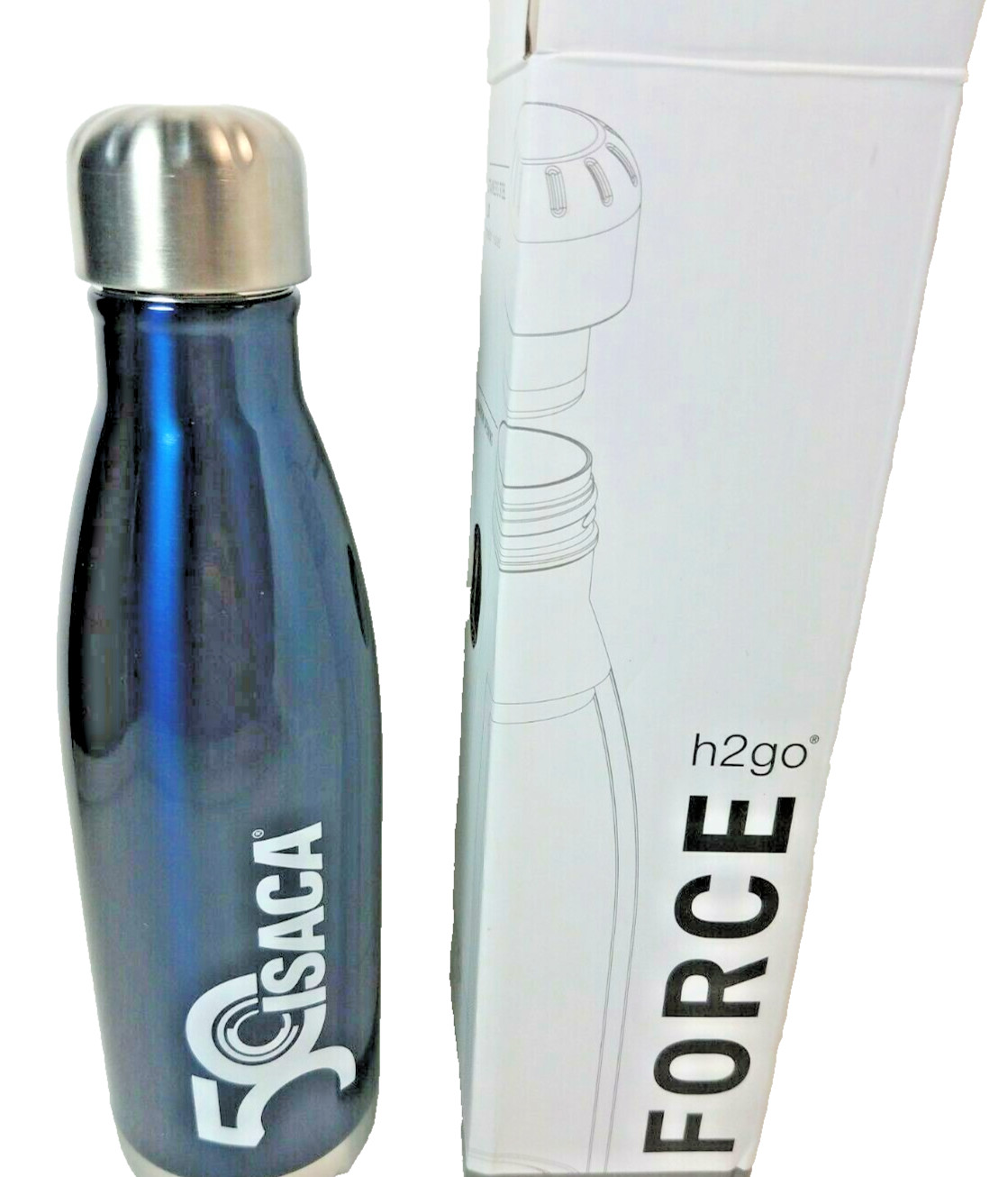 h2go Force~17oz~Steel Insulated Bottle~Isaca 50 (Anniversary)~Brand New In Box