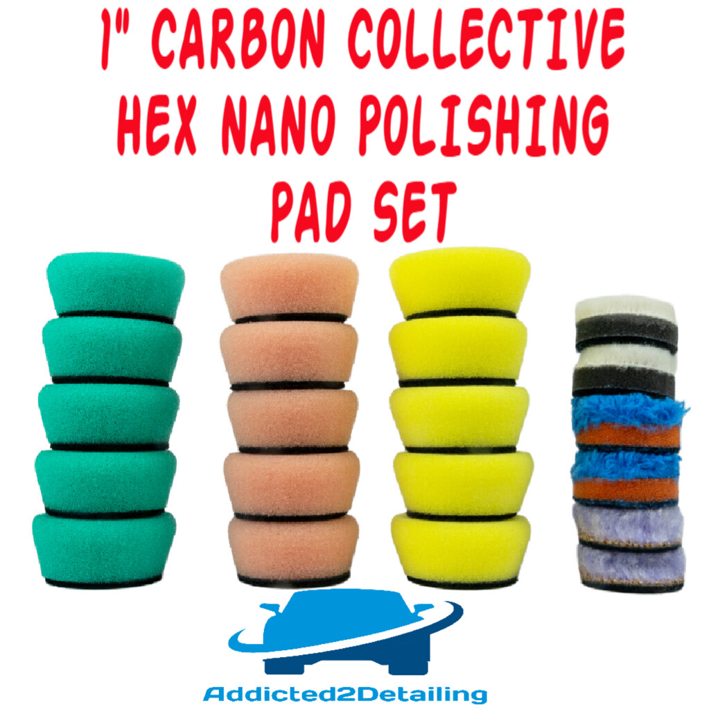 CARBON COLLECTIVE HEX NANO MACHINE POLISHER 1" PAD SET ONLY (21 PADS PER SET)