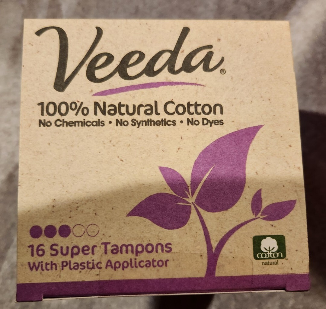 Veeda Tampons 100% Nature Cotton 16ct box NEW