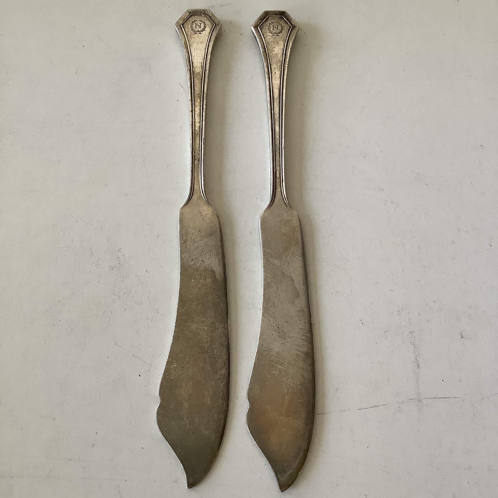 2 Large Reed & Barton Napoleon "N" Logo Knives