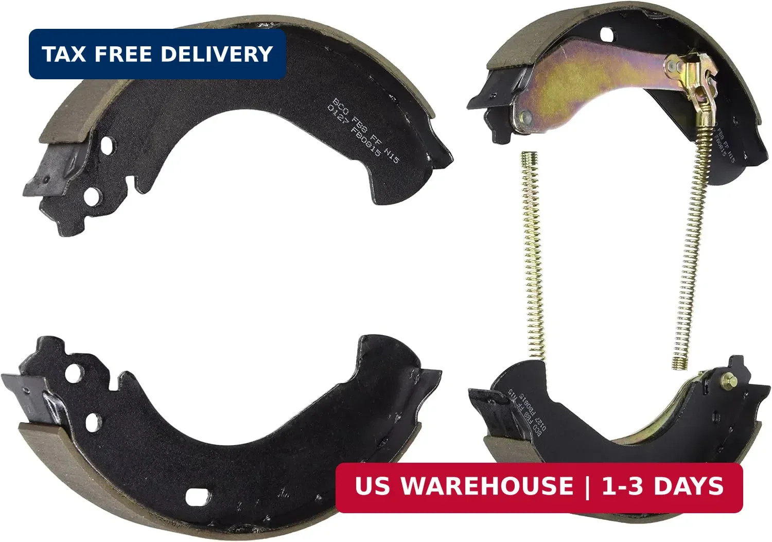 BOSCH BS815 Blue Drum Brake Shoe Set - Compatible With Select Chevrolet Colorado