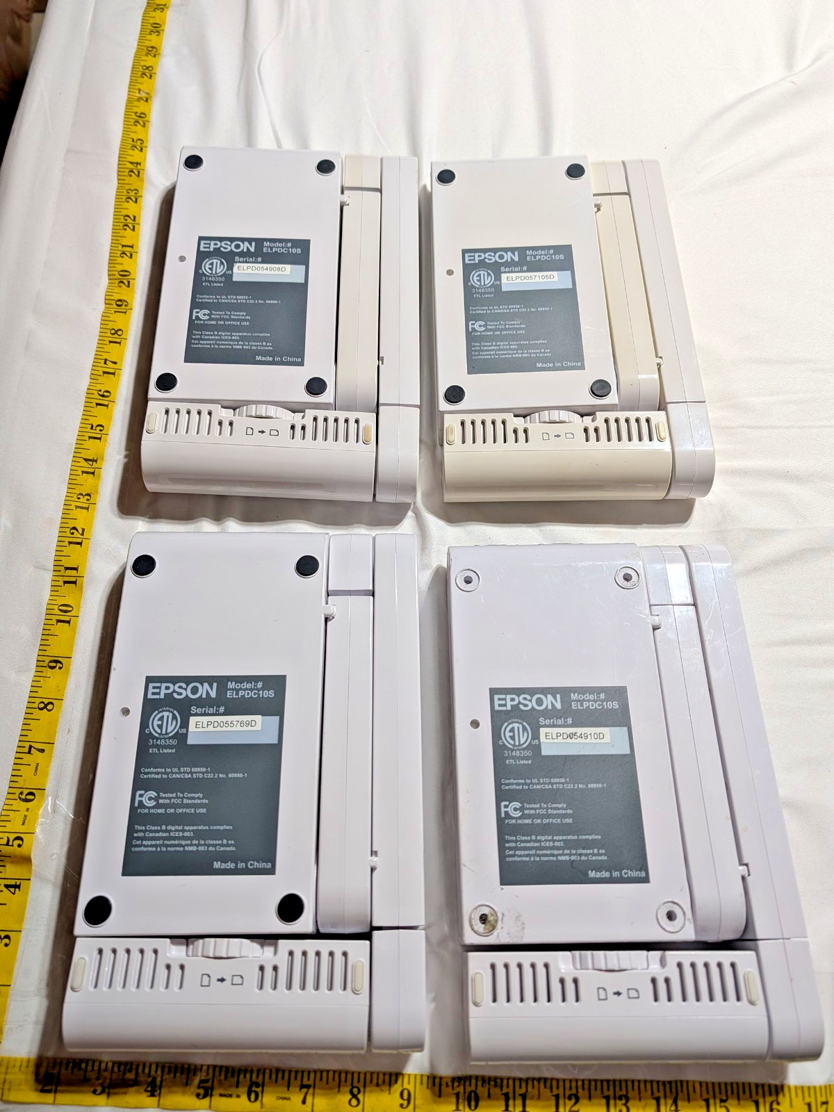 Epson ELP DC-10s 4 Pack Bundle Document Camera DC-10S No Power Cord Free Ship!!!