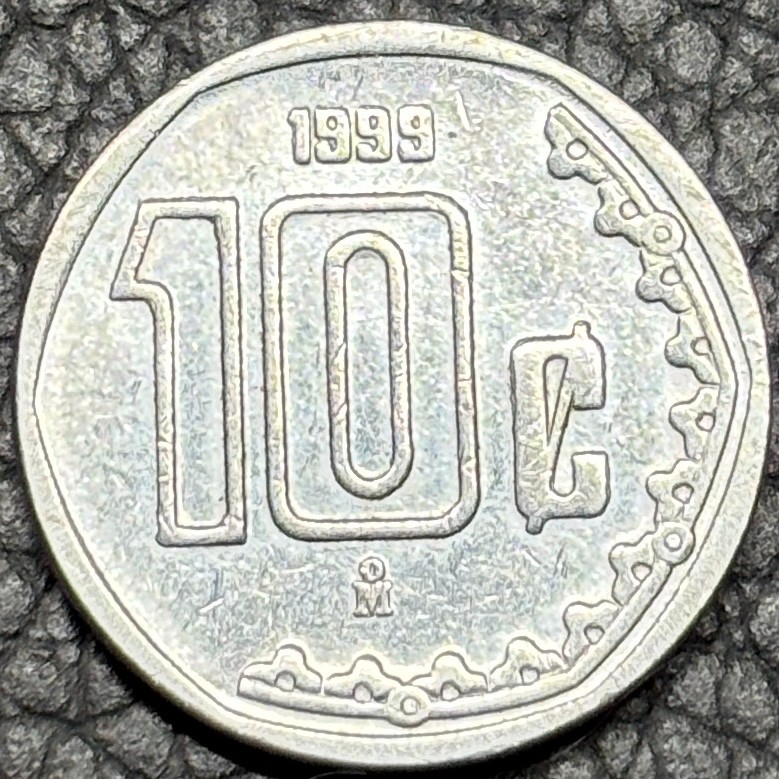 1999 Mexico 10 Centavos 10C Ten Cents Ten Centavos BU Uncirculated *Rare Scarce*