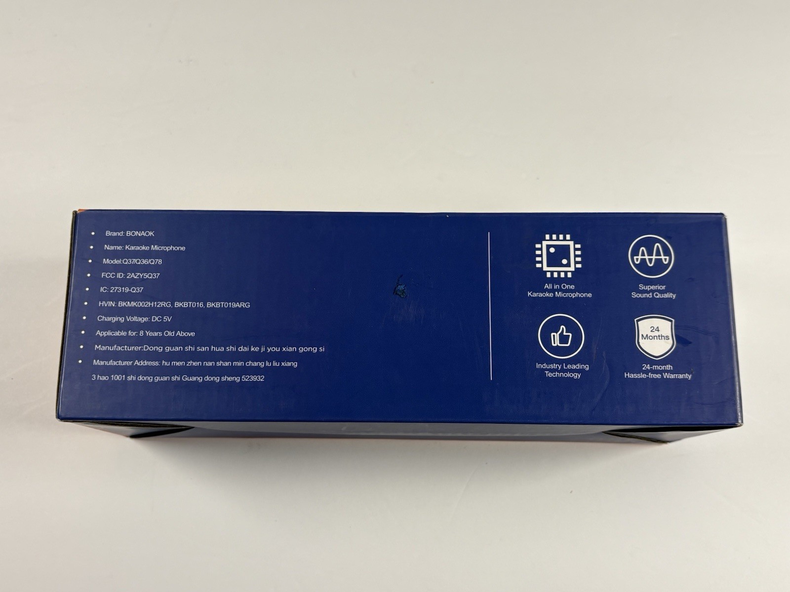 BONAOK Q78 Wireless Bluetooth Karaoke Microphone, USB, Black