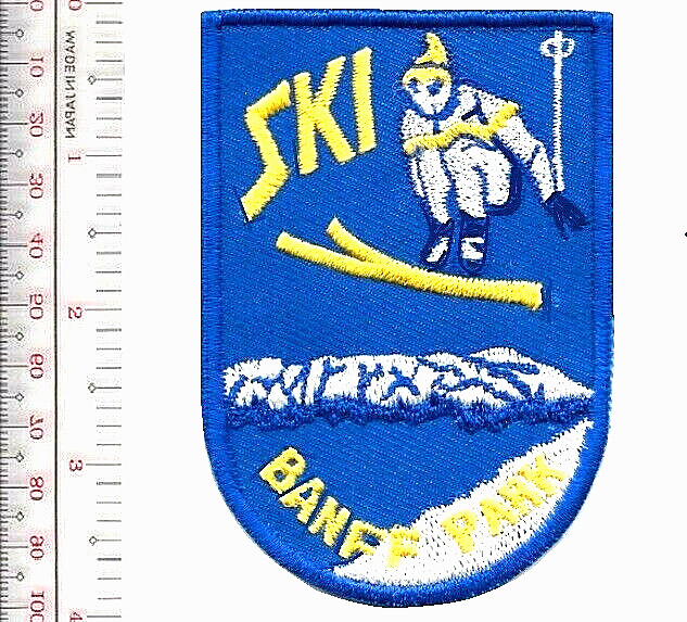 Skiing Alberta Banff National Park Ski Resort Promo Patch NO TARIFF
