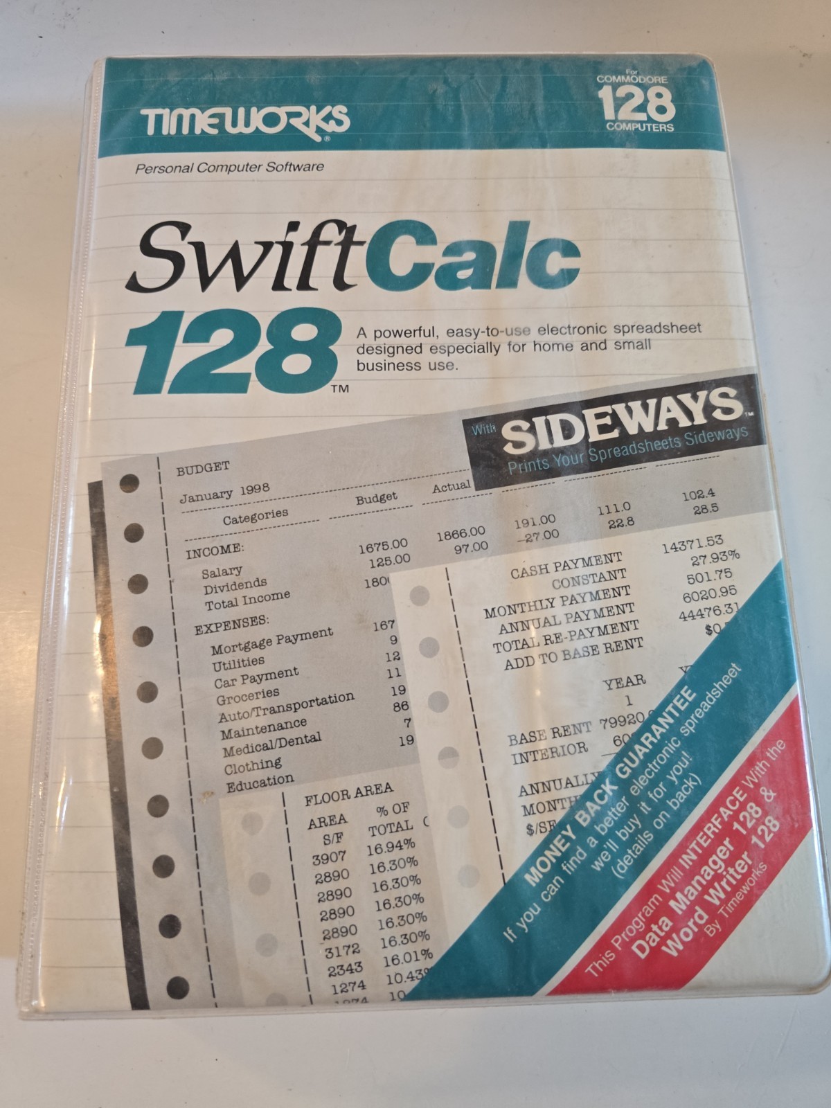 Commodore 128 Swift Calc 128 With Sideways Complete Disc Set Book