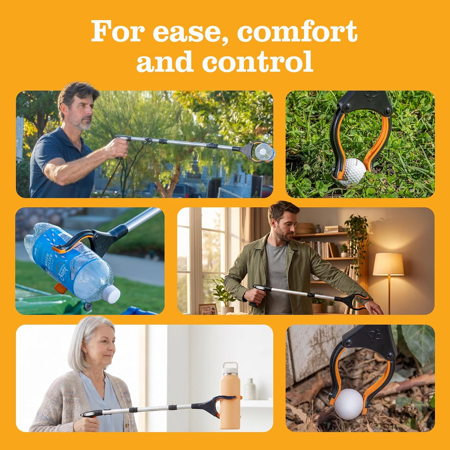 Pro 36" Flexible Folding Grabber Tool for Elderly + Magnets, Reacher