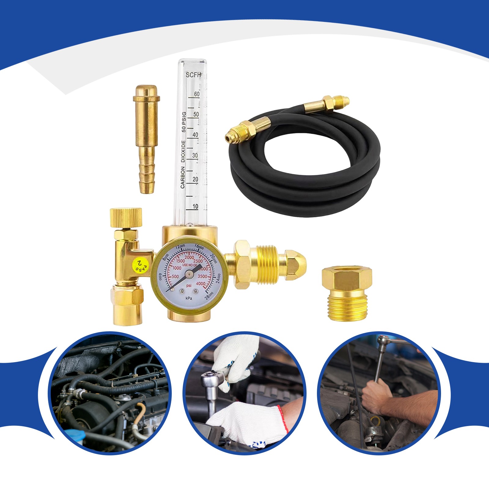 Metal Argon CO₂ Regulator Welding Gas Regulator MIG and TIG Welding Regulator US