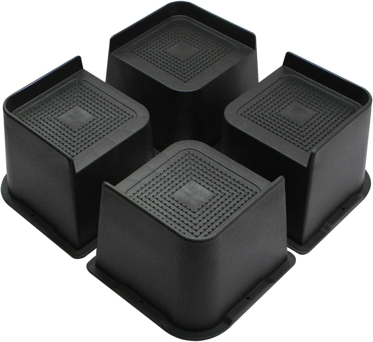 Bed Risers 4 inch Heavy Duty Furniture Risers, Up to 6000 Lbs L Shaped Design Be