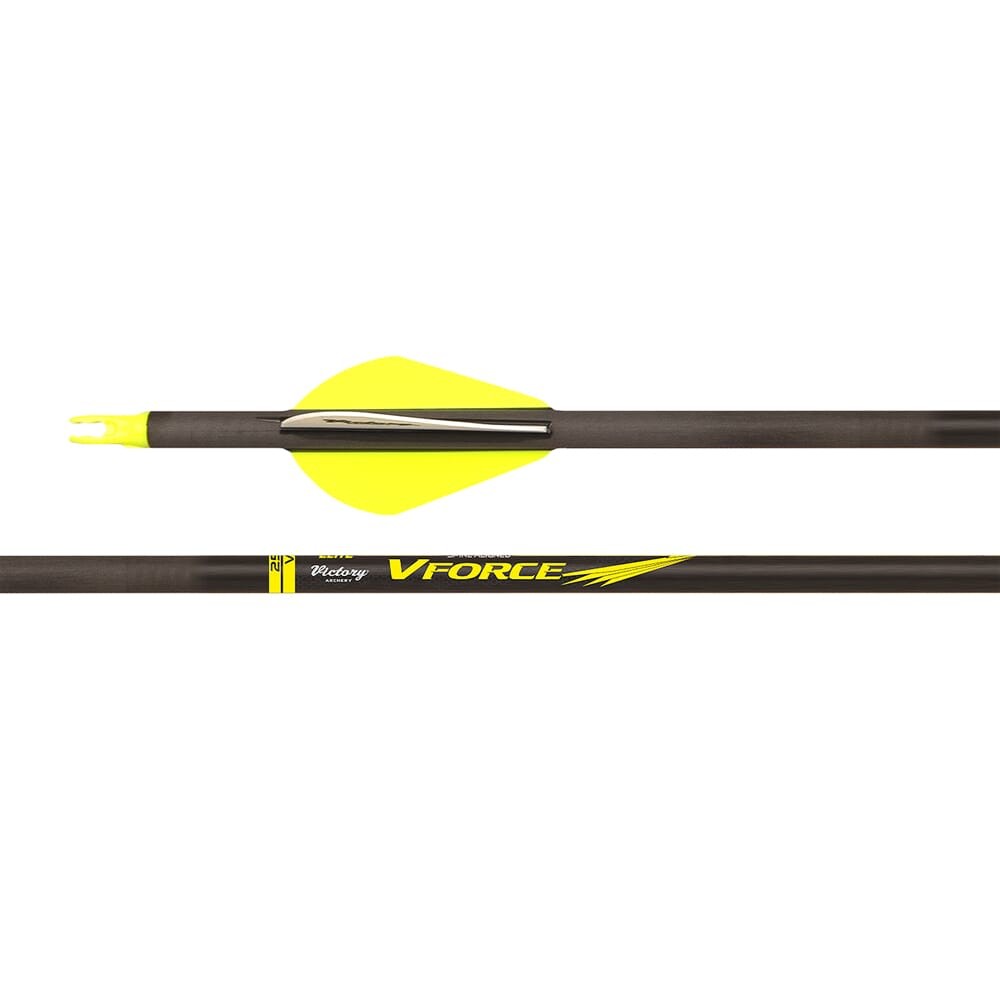 Victory Archery VForce Elite 600 Fletched Arrows 6pk, 2-Inch Vanes [VFE-600FB-6]