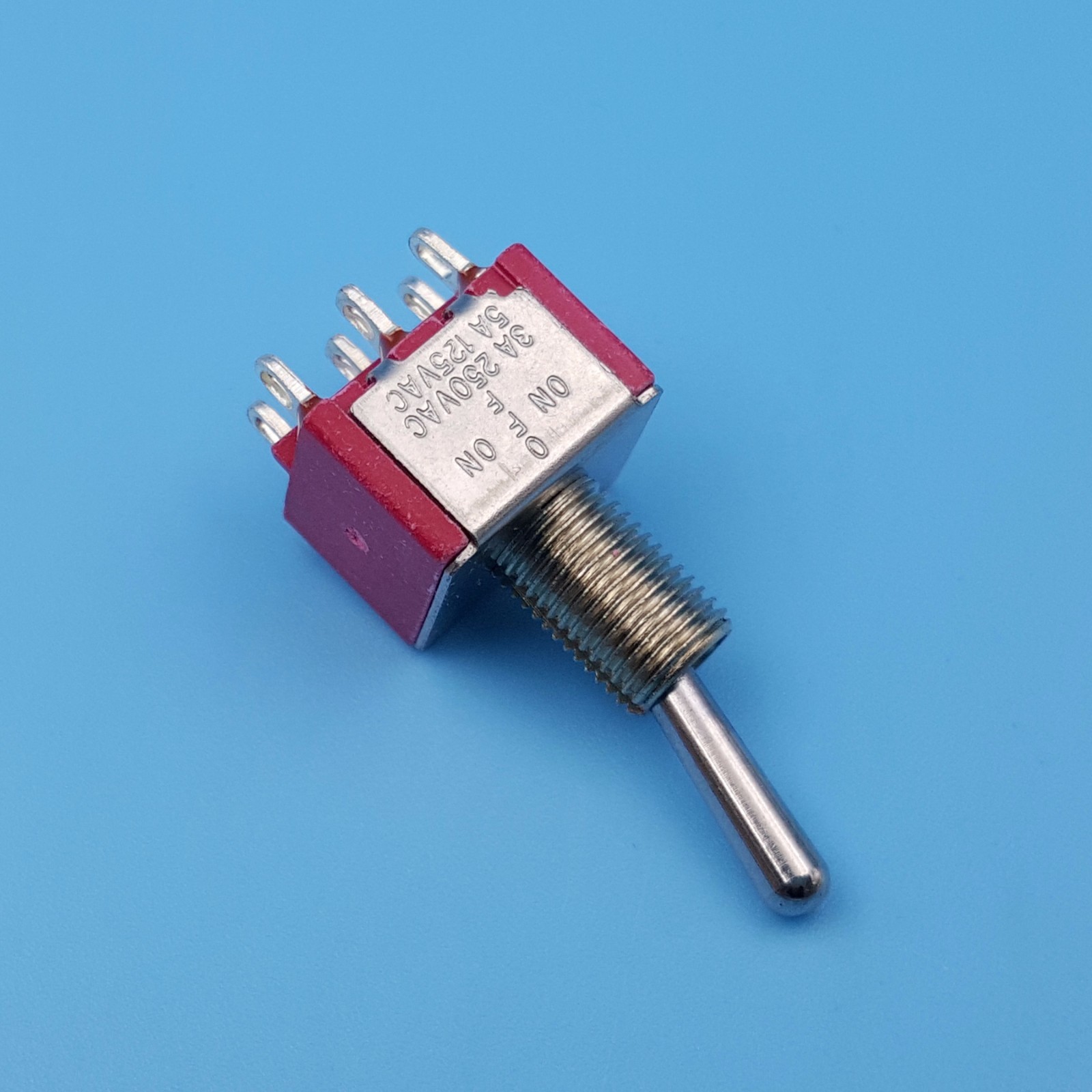 10Pcs SH T8012 Standard Lever 6Pin ON-OFF-ON 3-Gears DPDT Mini Toggle Switch
