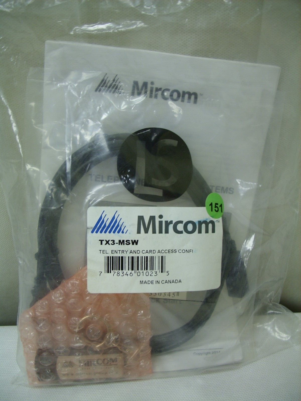 Mircom Telecom Entry & Card Access Configuration USB Software Kit TX3-MSW