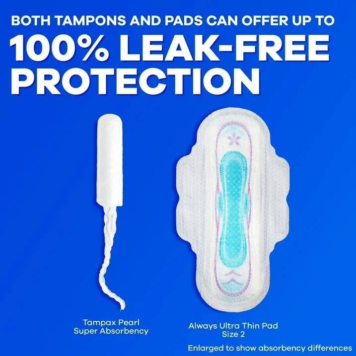 Tampax Pearl Tampons with LeakGuard Braid, Super Plus Absorbency, 36 Count