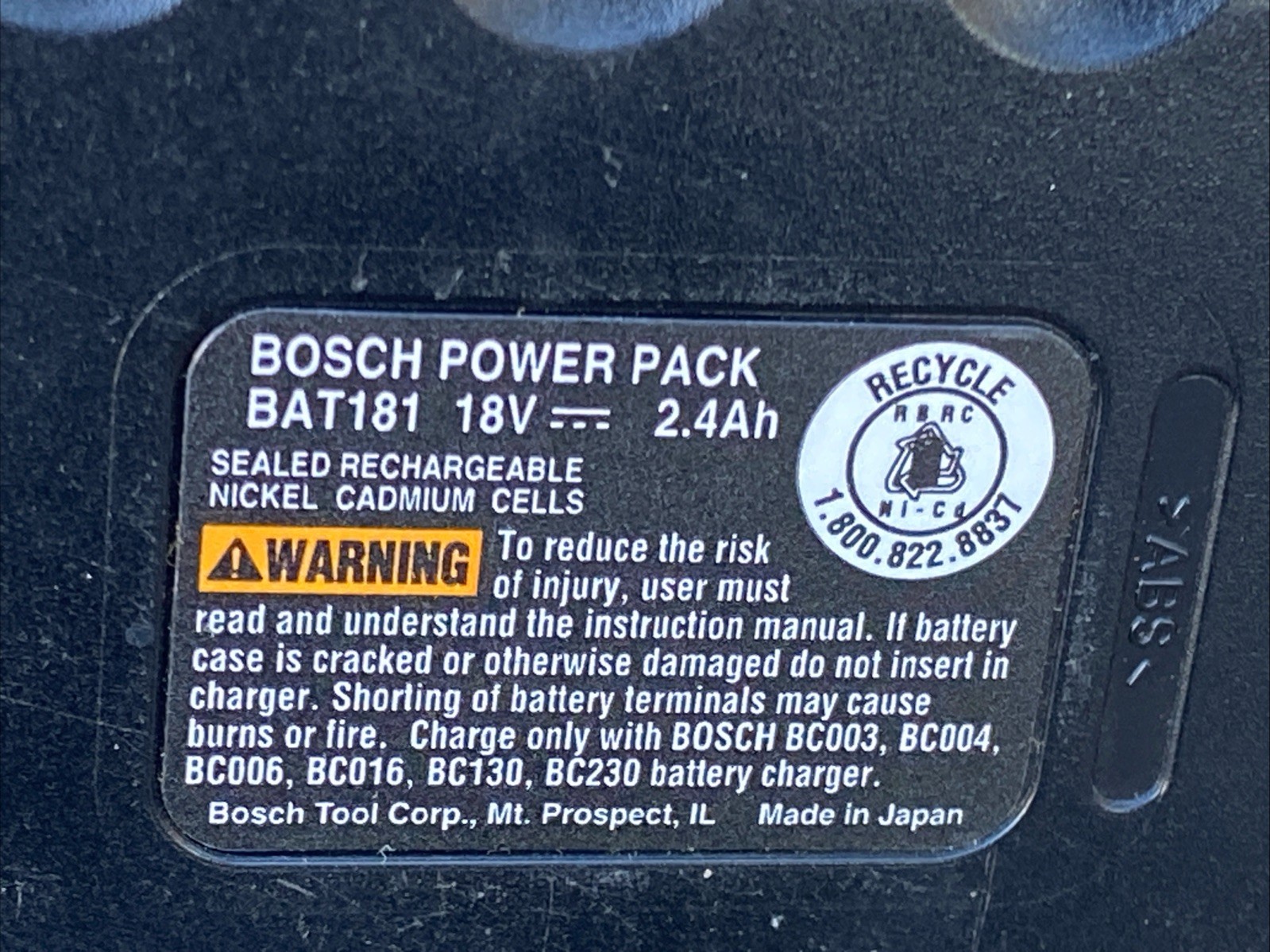BOSCH 33618 18V 1/2" BRUTE CORDLESS DRILL Made In Japan