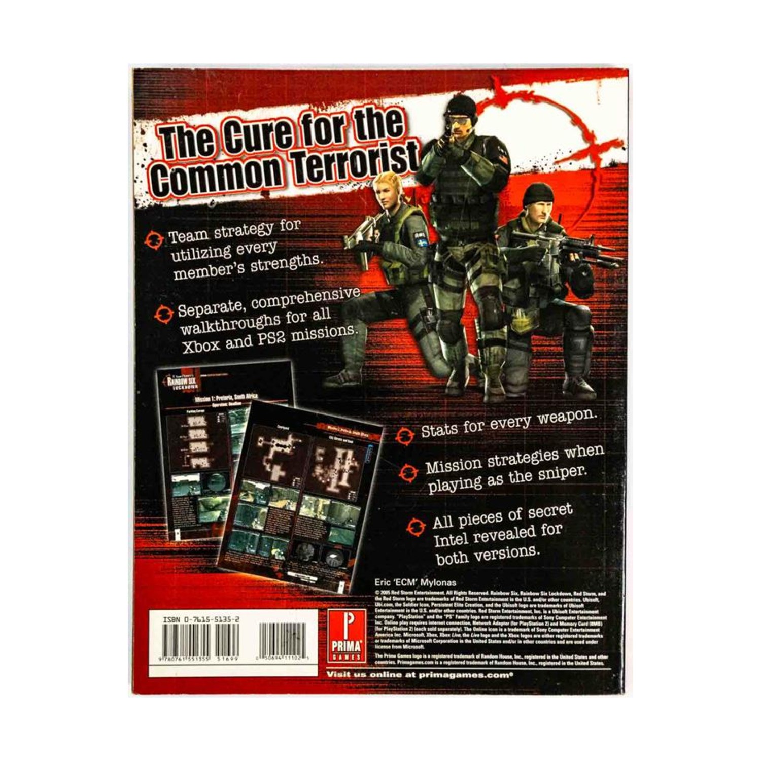 Prima Pub Strategy Gui Tom Clancy's Rainbow Six Lockdown- Official Strate VG+