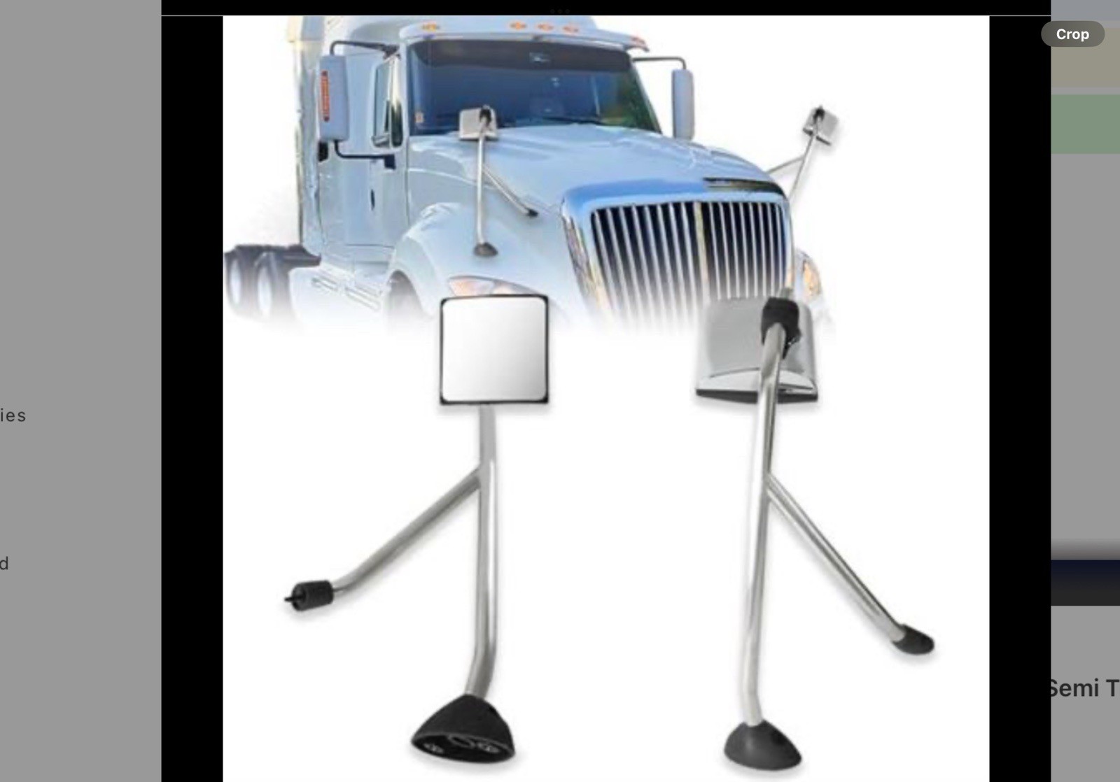 Chrome Hood Mirror Replacement for International Prostar 2008-2017 Semi Tru