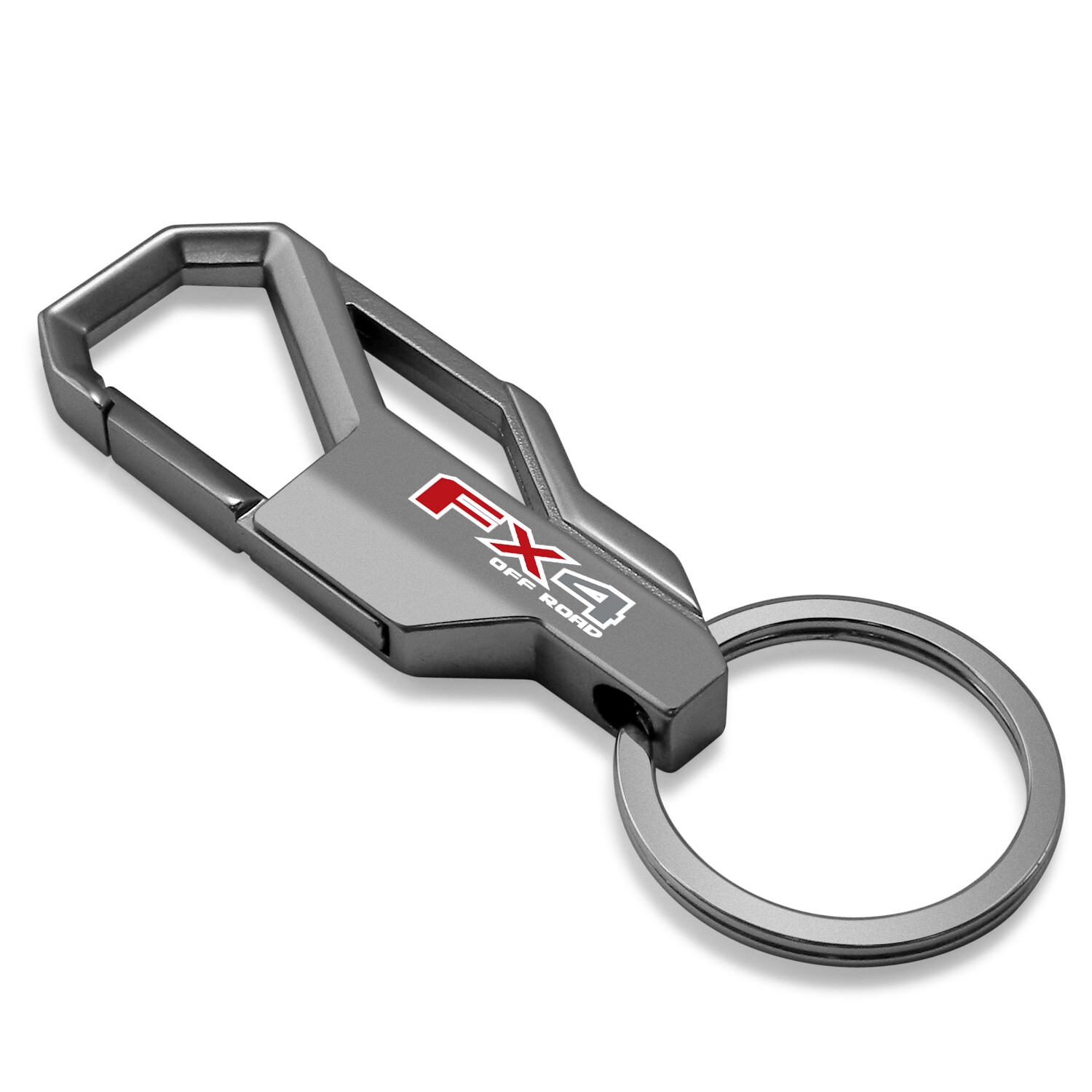 Ford F-150 FX4 Off Road Gunmetal Black Carabiner-style Snap Hook Metal Key Chain