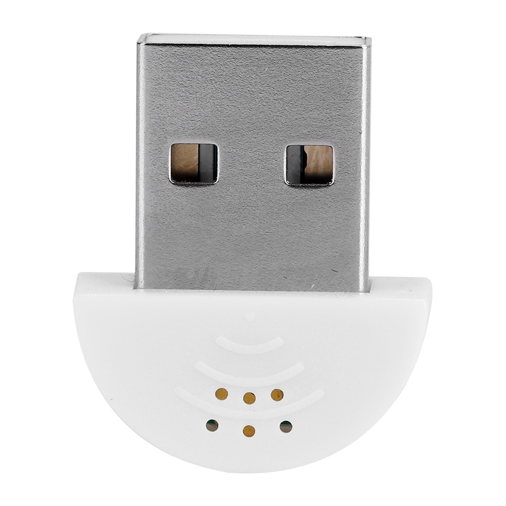 White Portable USB Mini Studio Speech Microphone Recording Audio MIC Adapter WT