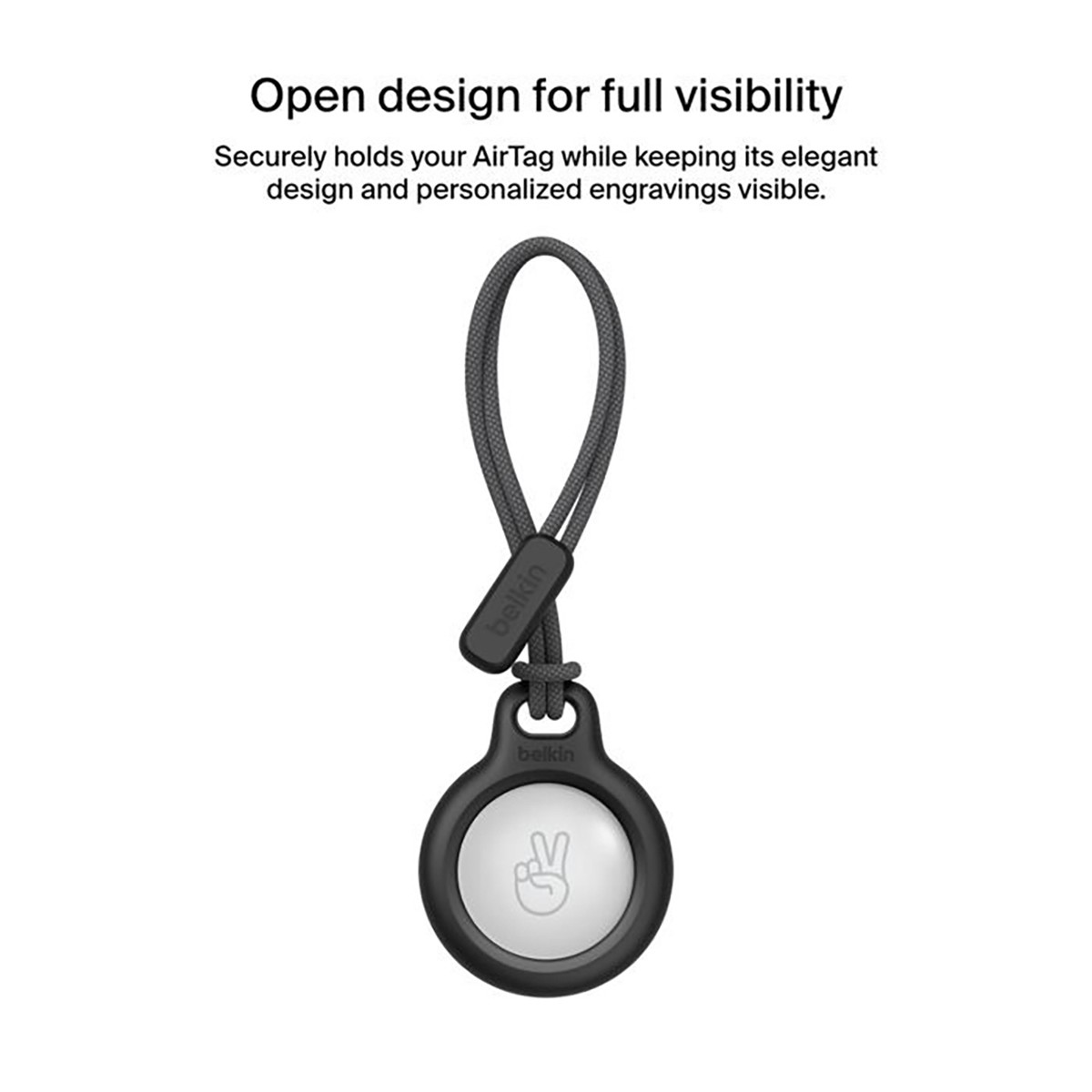 Belkin Secure Holder with Strap for Apple AirTag, Black
