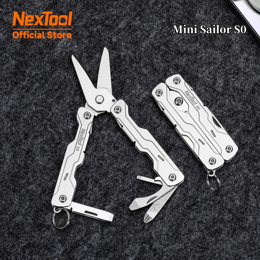 NexTool 8-in-1 Mini Multitool Scissors S0 Pocket EDC Camping Survival Tool