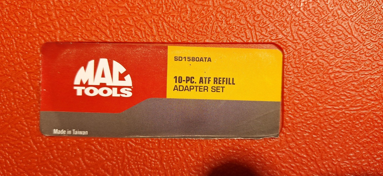 Mac Tools SD1580ATA 10 piece ATF refill adapter set UN-USED