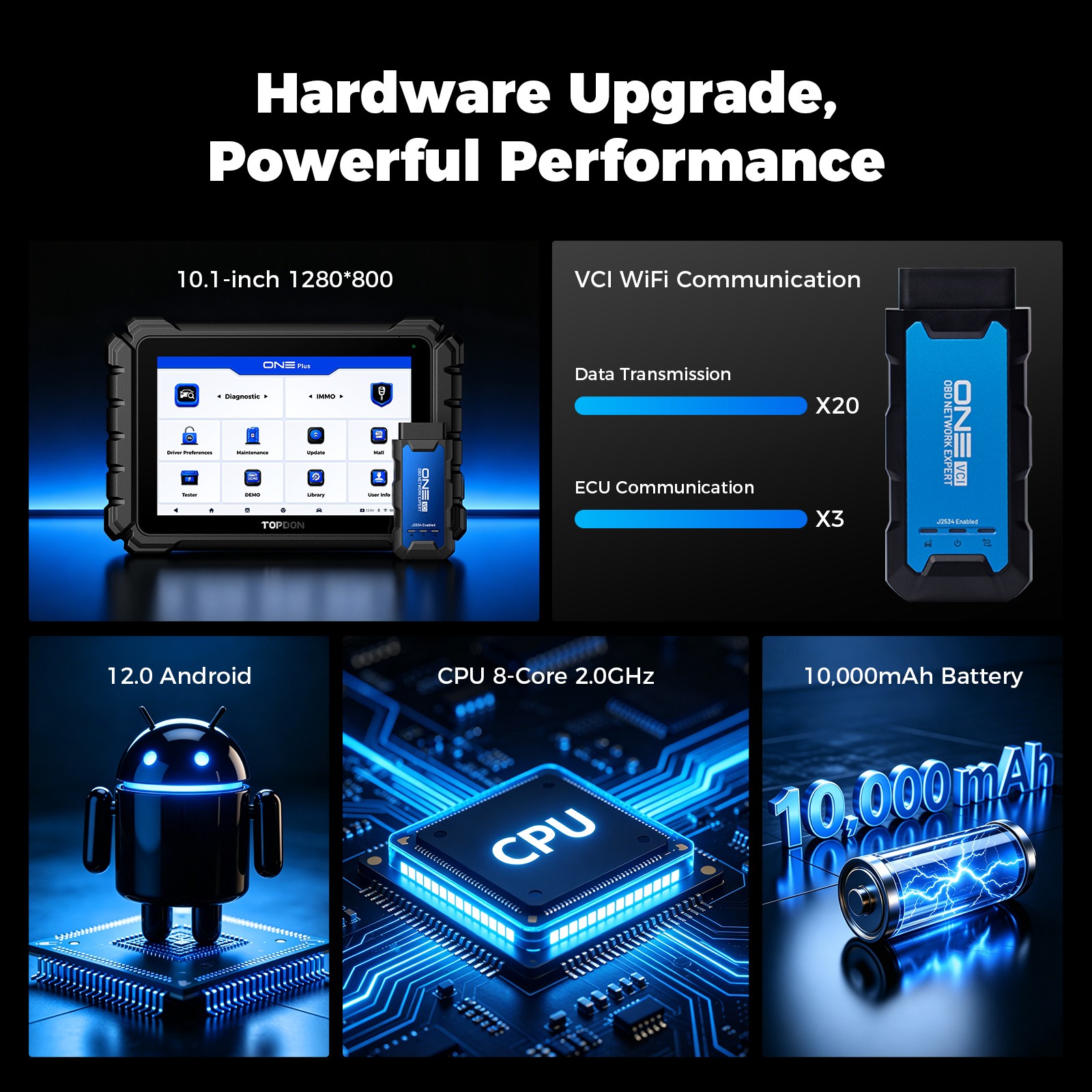 TOPDON ONE Plus J2534 OBD2 Scanner ECU Programming Auto Diagnostic Tool +2 Gifts
