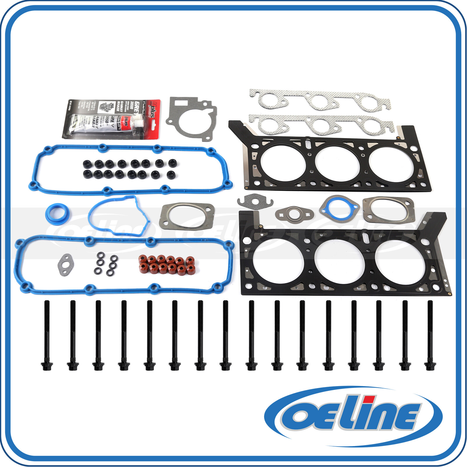 Fit for 2005-2010 Chrysler Town Country Dodge Caravan 3.3L Head Gasket Bolts Set