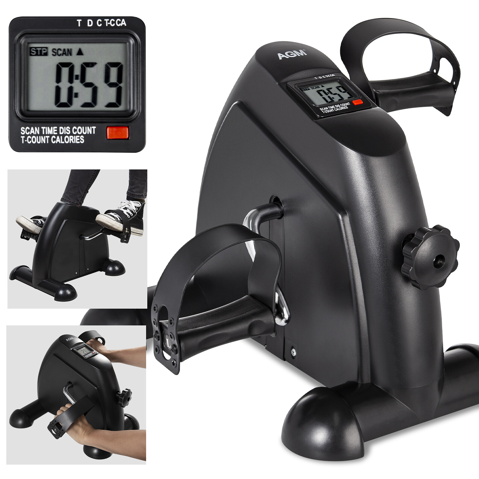 AGM Mini Exercise Bike Pedal Exerciser Medical Leg & Arm Rehab Trainer,Home Use
