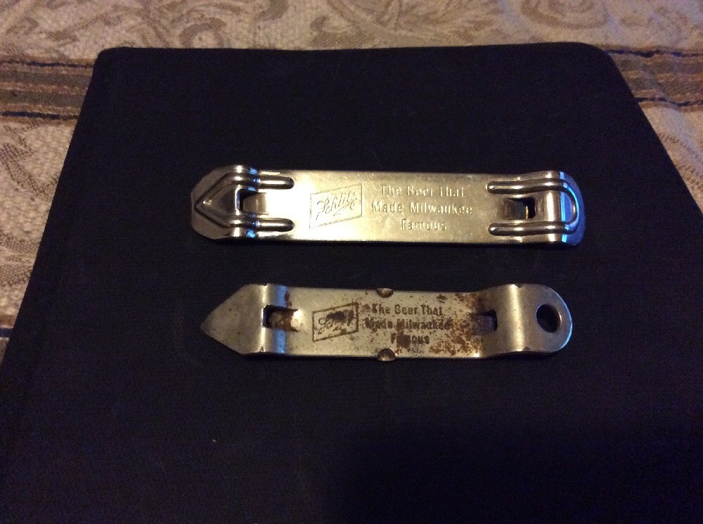 2 Schlitz Can & Bottle Openers