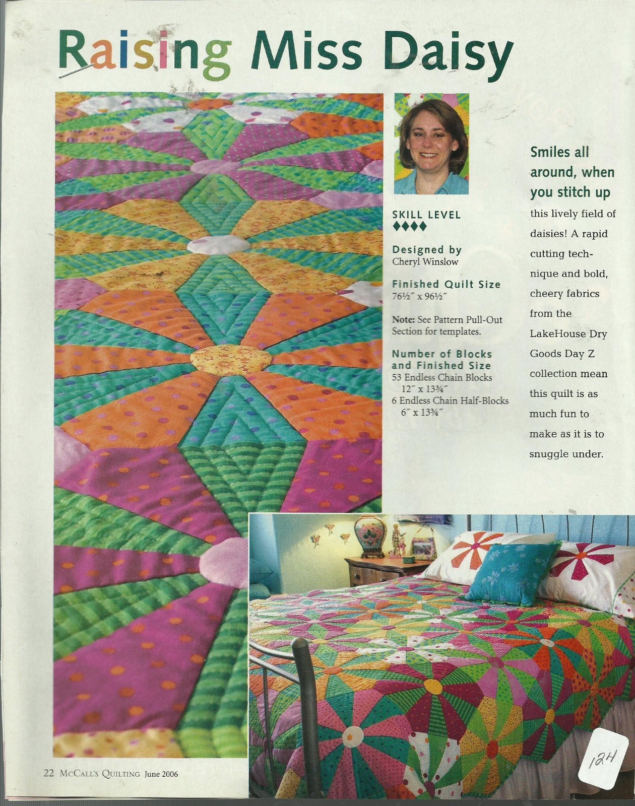 D0166 RAISING MISS DAISY QUILT PATTERN/INSTRUCTIONS