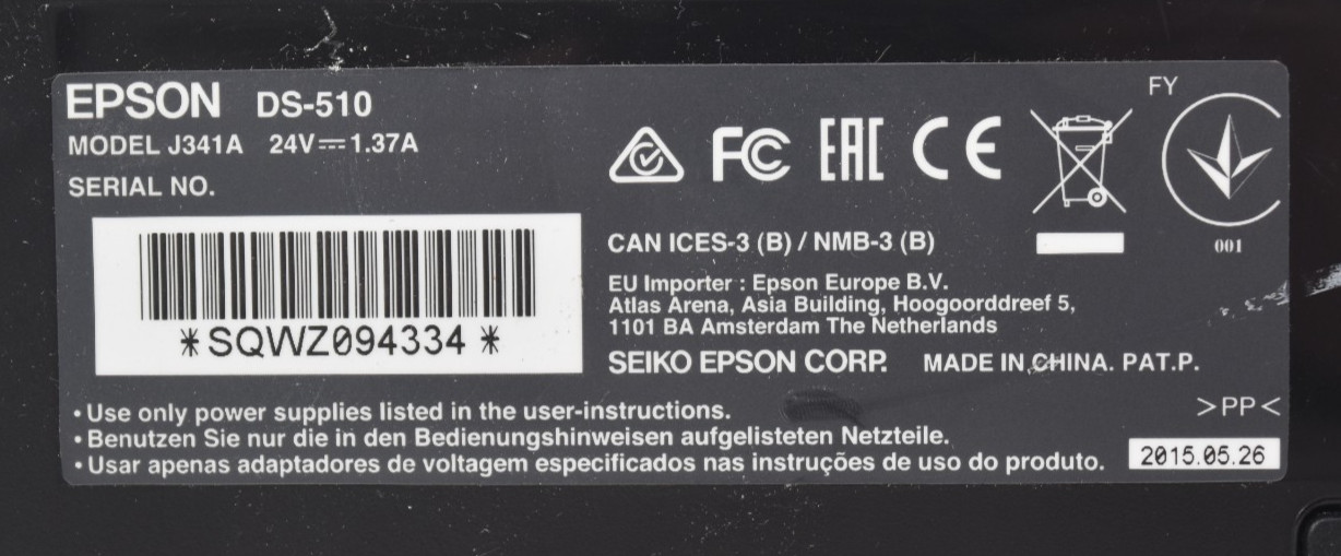 Epson Workforce DS-510 Sheet-fed Color Document Scanner